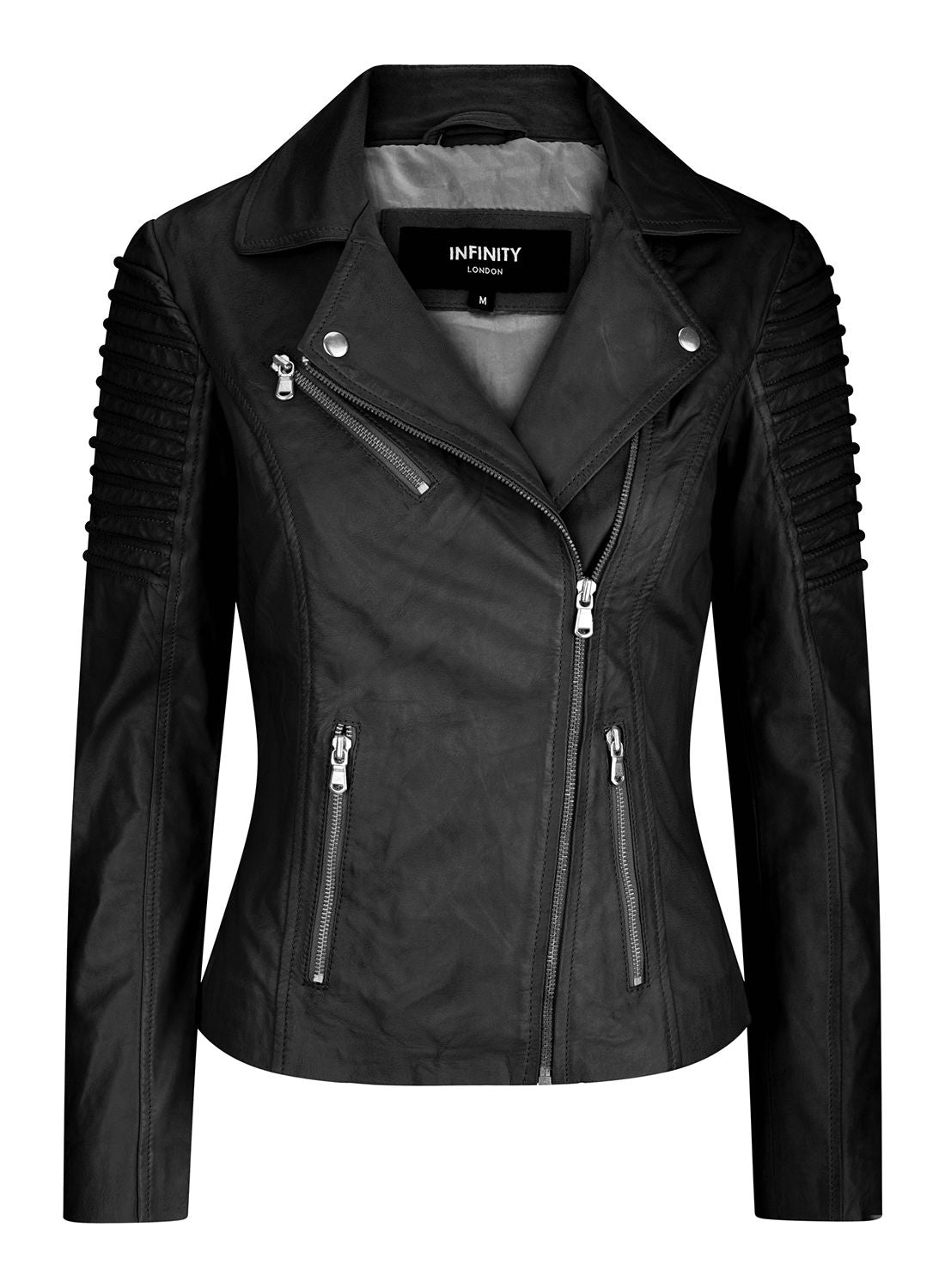 Приталенная куртка из мягкой кожи в байкерском стиле TruClothing, черный
Приталенная куртка из мягкой кожи в байкерском стиле TruClothing, черный