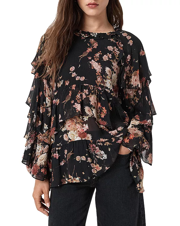 Многоярусный топ Лисси Allsaints, черный
Многоярусный топ Лисси Allsaints, черный