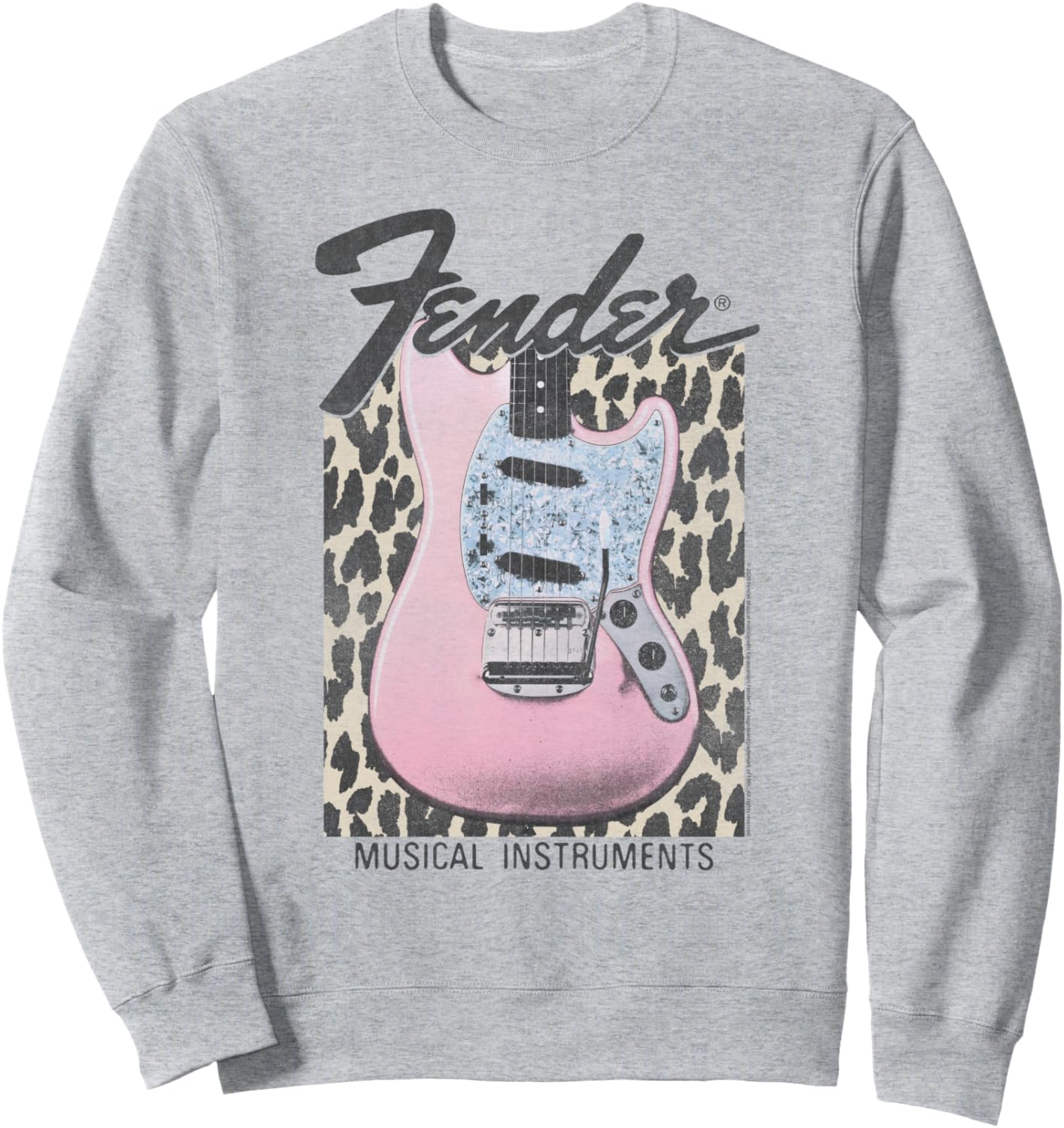 Толстовка Fender Pink Grunge с леопардовым принтом, гитарой и логотипом, серый
Толстовка Fender Pink Grunge с леопардовым принтом, гитарой и логотипом, серый