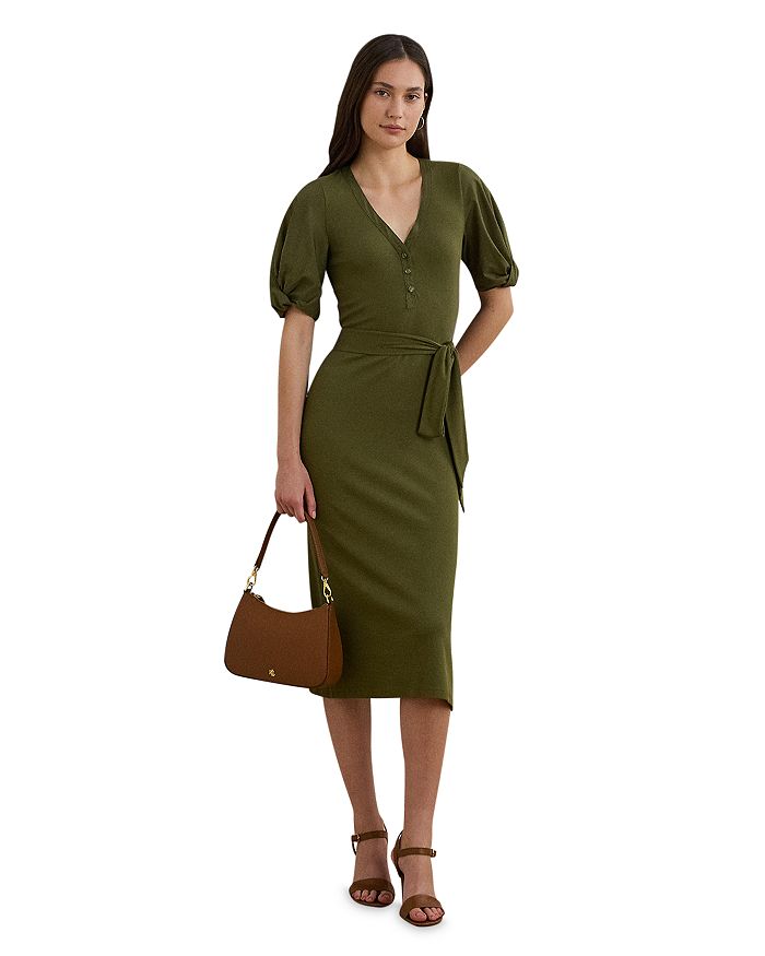 Платье с поясом и рукавами-фонариками в рубчик Ralph Lauren, зеленый
Платье с поясом и рукавами-фонариками в рубчик Ralph Lauren, зеленый