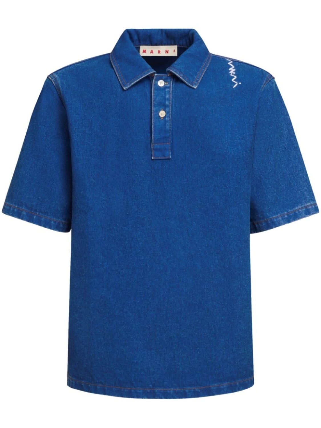 Вышитое джинсовое поло Marni, синий
Вышитое джинсовое поло Marni, синий