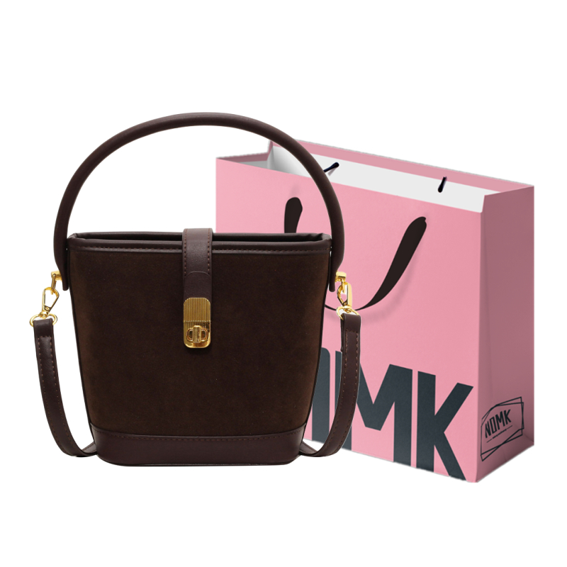 NOMK Женская кожаная сумка через плечо кроссбоди, Coffee 
NOMK Женская кожаная сумка через плечо кроссбоди, Coffee