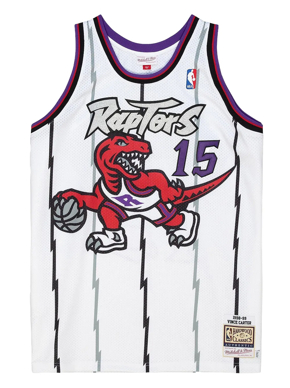 Топ Raptors 1998 Vince Carter Mitchell & Ness, белый
Топ Raptors 1998 Vince Carter Mitchell & Ness, белый