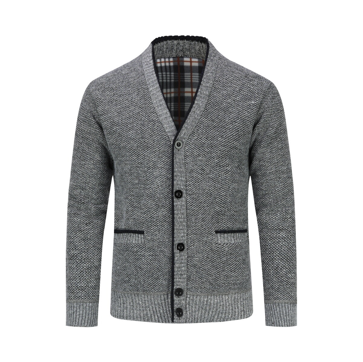 Кардиган с двумя карманами на пуговицах воротник стойка кардиган на зиму Allthemen, серый
Кардиган с двумя карманами на пуговицах воротник стойка кардиган на зиму Allthemen, серый