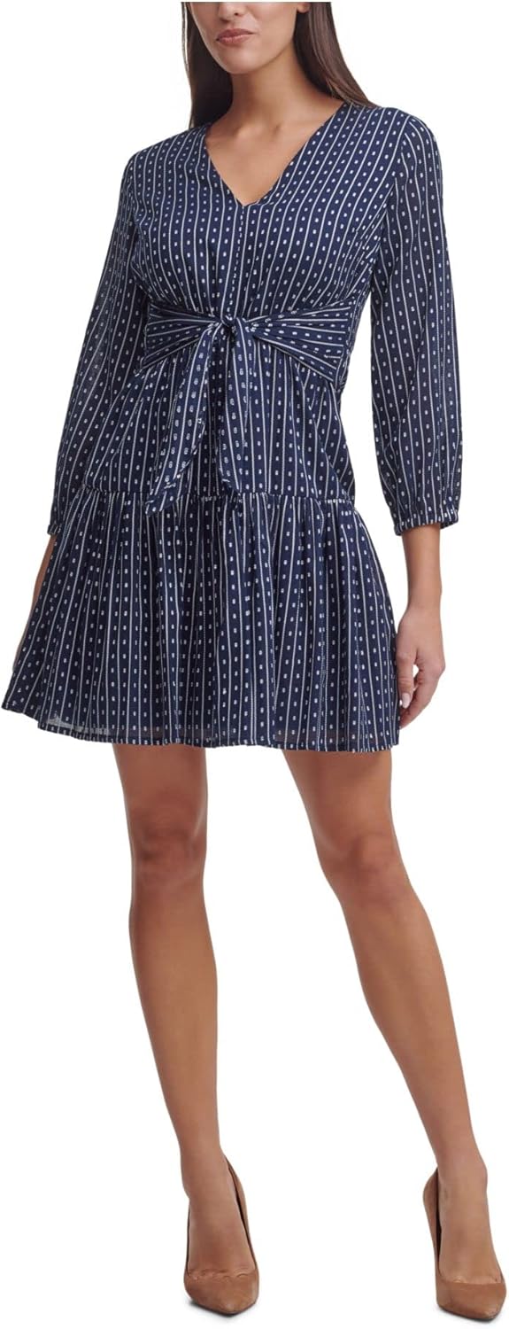 Женское мини-платье Tommy Hilfiger с рукавами-фонариками, V-образным вырезом и завязкой спереди, Sky Captain/Ivory
Женское мини-платье Tommy Hilfiger с рукавами-фонариками, V-образным вырезом и завязкой спереди, Sky Captain/Ivory