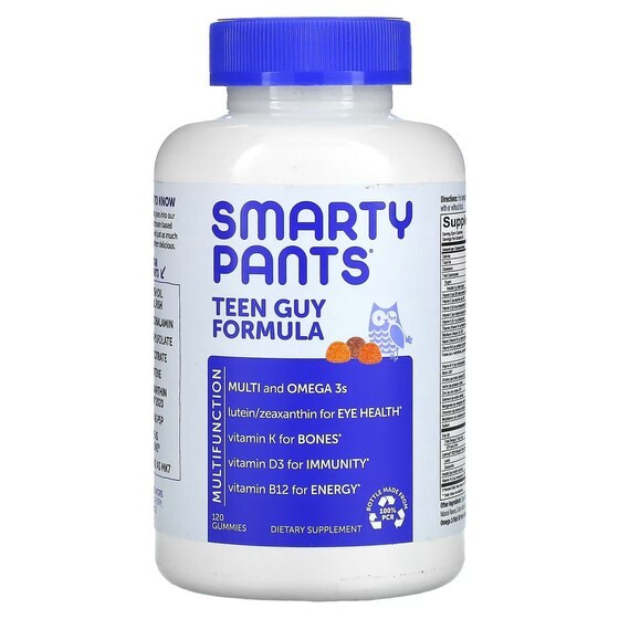 Жевательные конфеты SmartyPants для подростков лимон-лайм-вишня-апельсин, 120 шт
Жевательные конфеты SmartyPants для подростков лимон-лайм-вишня-апельсин, 120 шт