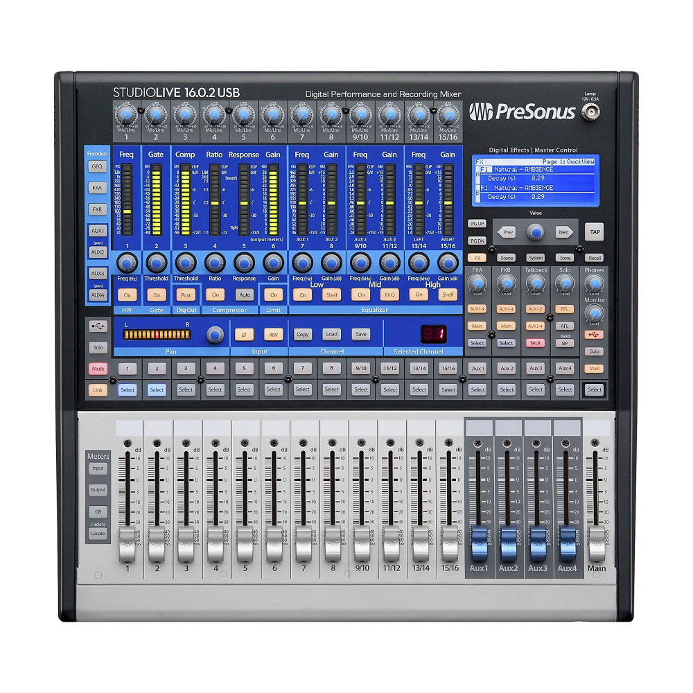 PreSonus StudioLive 16.0.2 USB 16x2 Цифровой микшер для исполнения и записи
PreSonus StudioLive 16.0.2 USB 16x2 Цифровой микшер для исполнения и записи