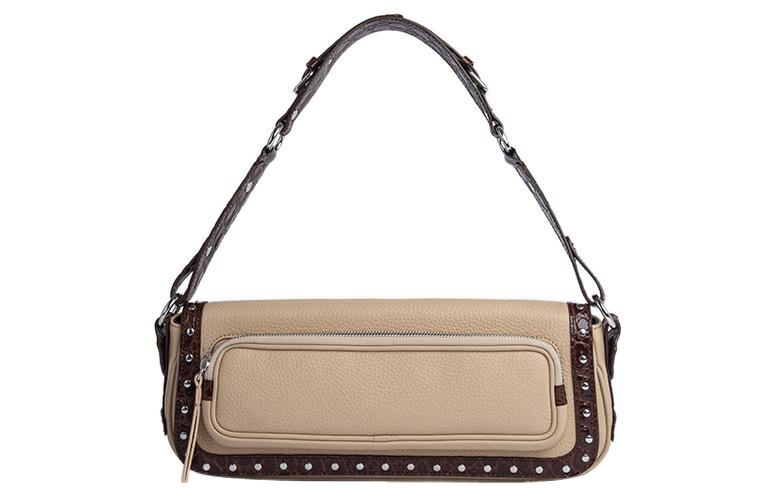 By Far Кожаная сумка через плечо женская светло-коричневая 
By Far Кожаная сумка через плечо женская светло-коричневая