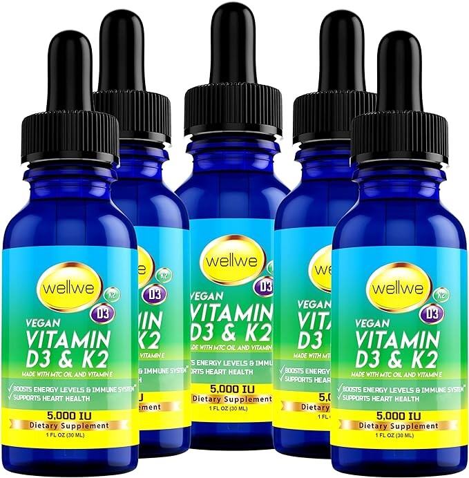 Жидкий витамин D3 K2 в каплях 5000 МЕ — 1000 МЕ в капле, 5 упаковок
Жидкий витамин D3 K2 в каплях 5000 МЕ — 1000 МЕ в капле, 5 упаковок