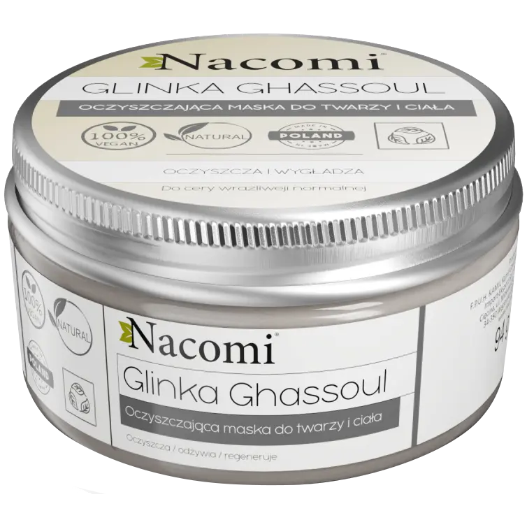 Nacomi Glinka Ghassoul маска для лица и тела, 94 г
Nacomi Glinka Ghassoul маска для лица и тела, 94 г