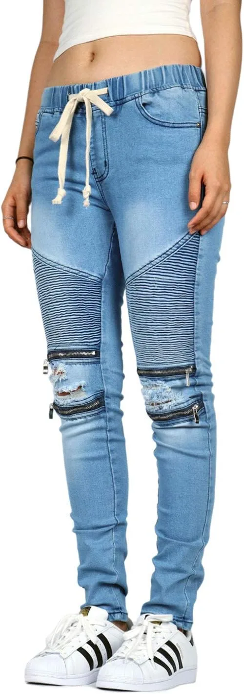 Женские джинсовые джоггеры Mersenne в стиле байкер
Женские джинсовые джоггеры Mersenne в стиле байкер