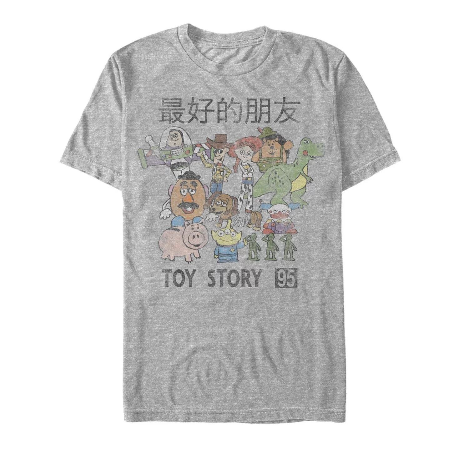 Мужская футболка с изображением кандзи «История игрушек» Disney/Pixar, групповой снимок Licensed Character
Мужская футболка с изображением кандзи «История игрушек» Disney/Pixar, групповой снимок Licensed Character