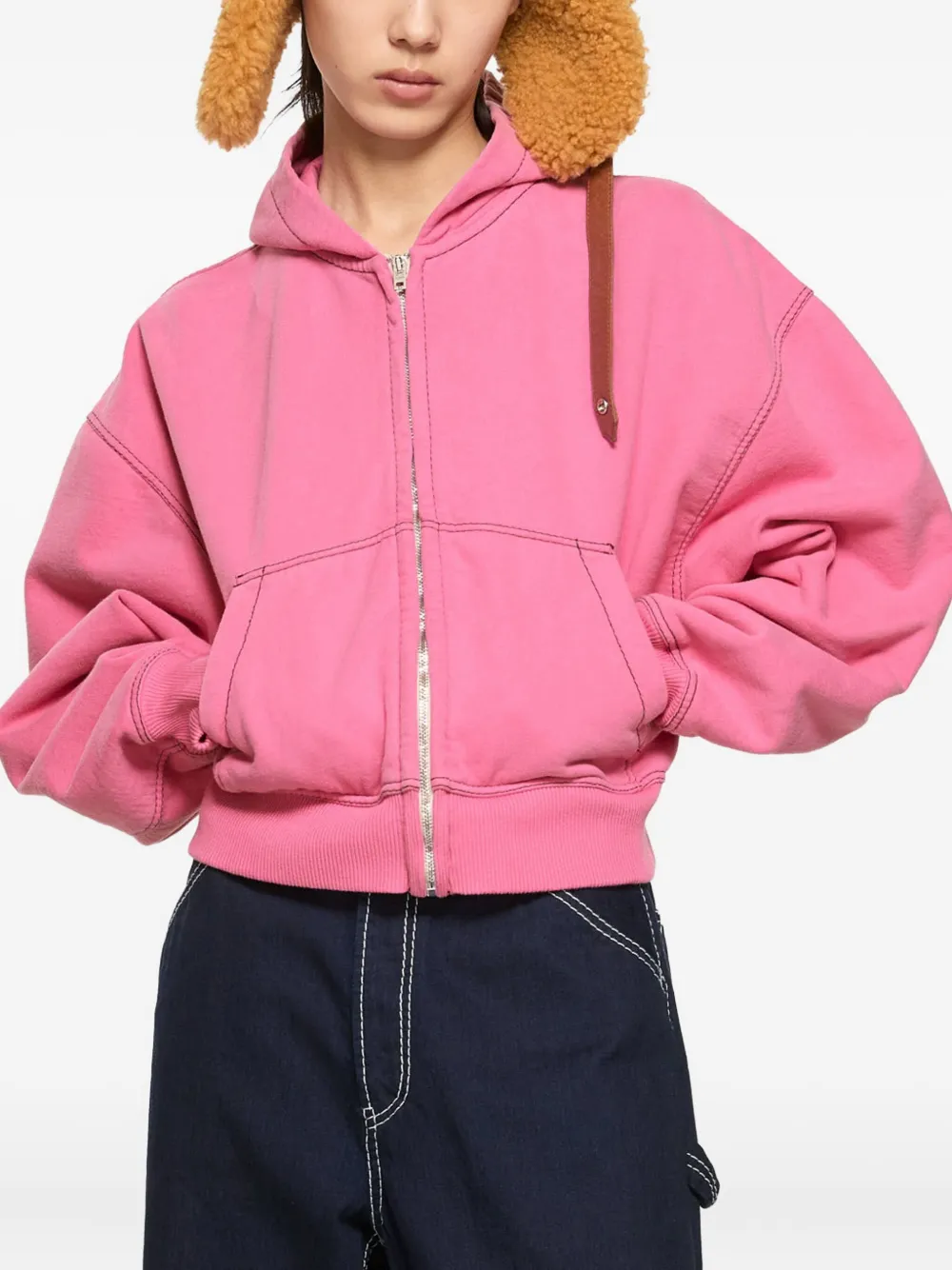 Толстовка с капюшоном на молнии Acne Studios, розовый
Толстовка с капюшоном на молнии Acne Studios, розовый