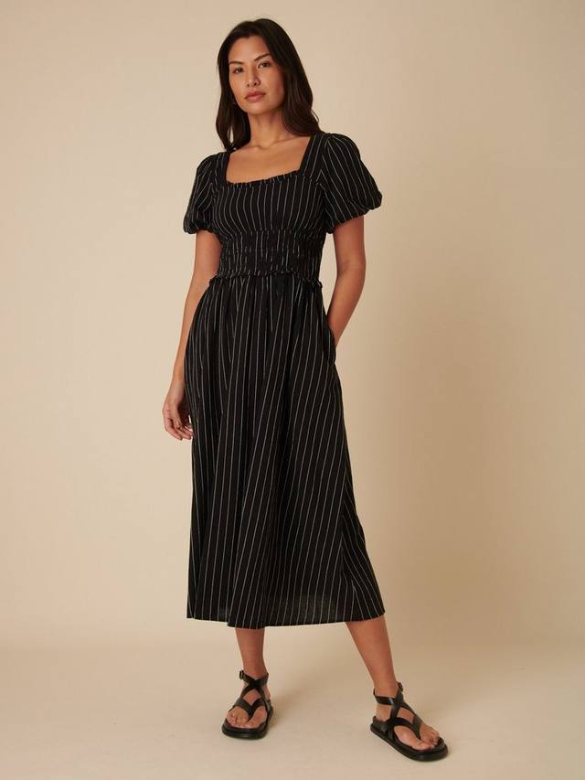 Миди-платье из чистого органического хлопка в тонкую полоску от aggie Nobody's Child, черный/белый
Миди-платье из чистого органического хлопка в тонкую полоску от aggie Nobody's Child, черный/белый