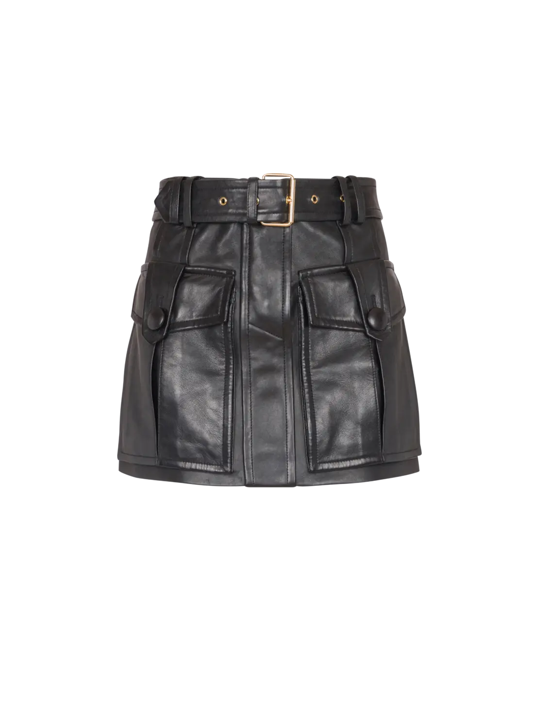 Короткая юбка из овечьей кожи Balmain, черный
Короткая юбка из овечьей кожи Balmain, черный