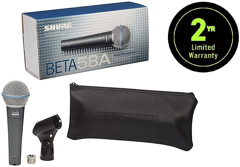 Кардиоидный динамический вокальный микрофон Shure BETA 58A Handheld Supercardioid Dynamic Microphone
Кардиоидный динамический вокальный микрофон Shure BETA 58A Handheld Supercardioid Dynamic Microphone