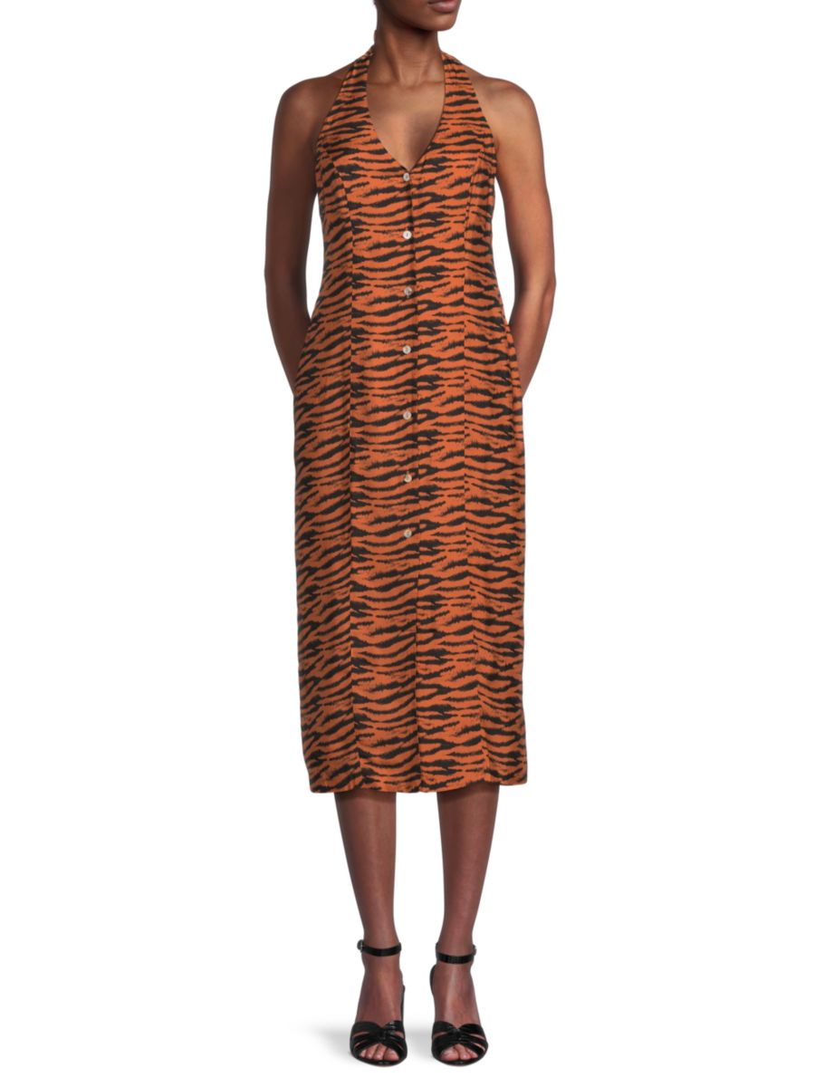 Платье-рубашка миди с принтом Дикое сердце тигра Third Form, цвет Brown Black
Платье-рубашка миди с принтом Дикое сердце тигра Third Form, цвет Brown Black