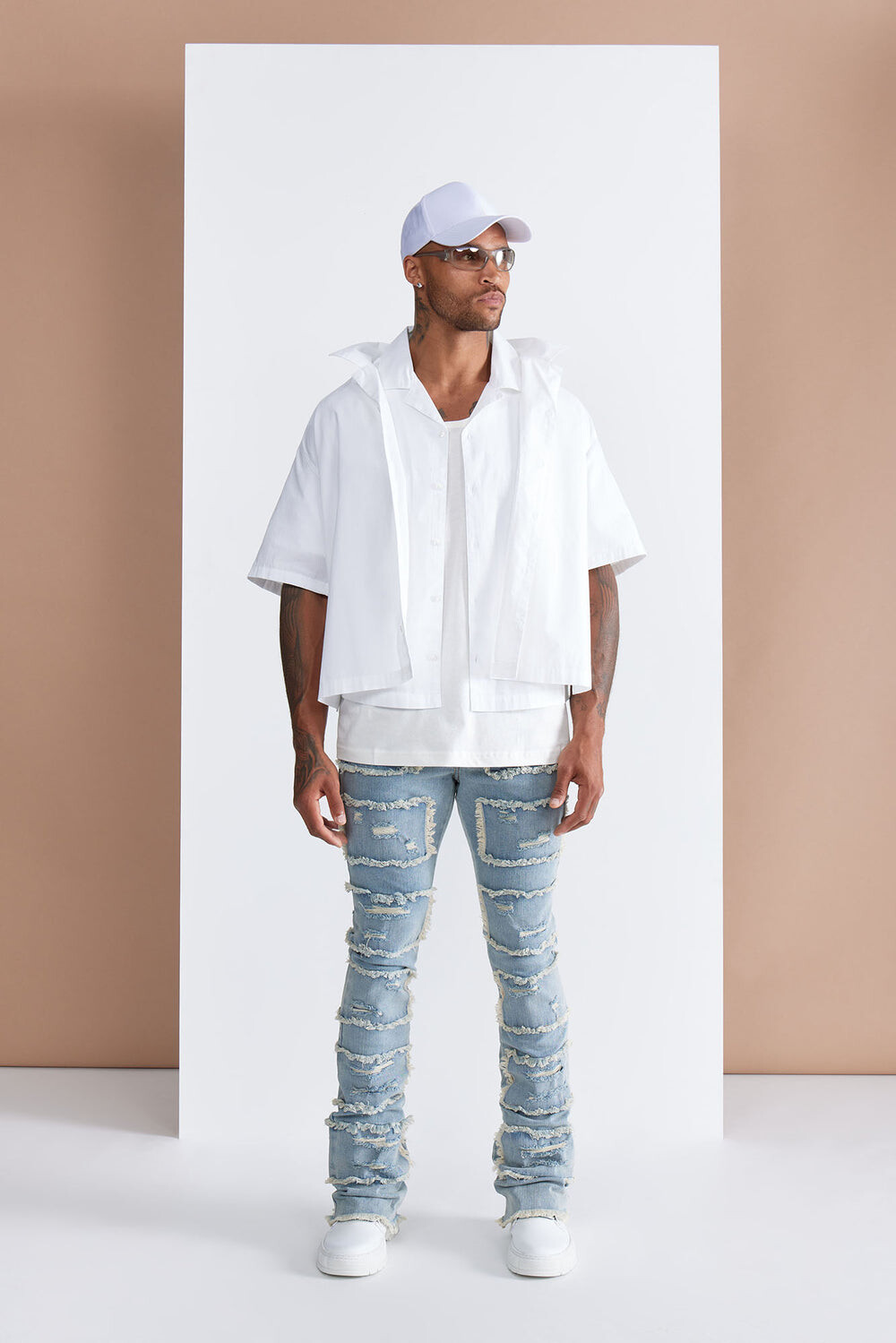 Рубашка Fashion Nova FNMN528, белый 
Рубашка Fashion Nova FNMN528, белый