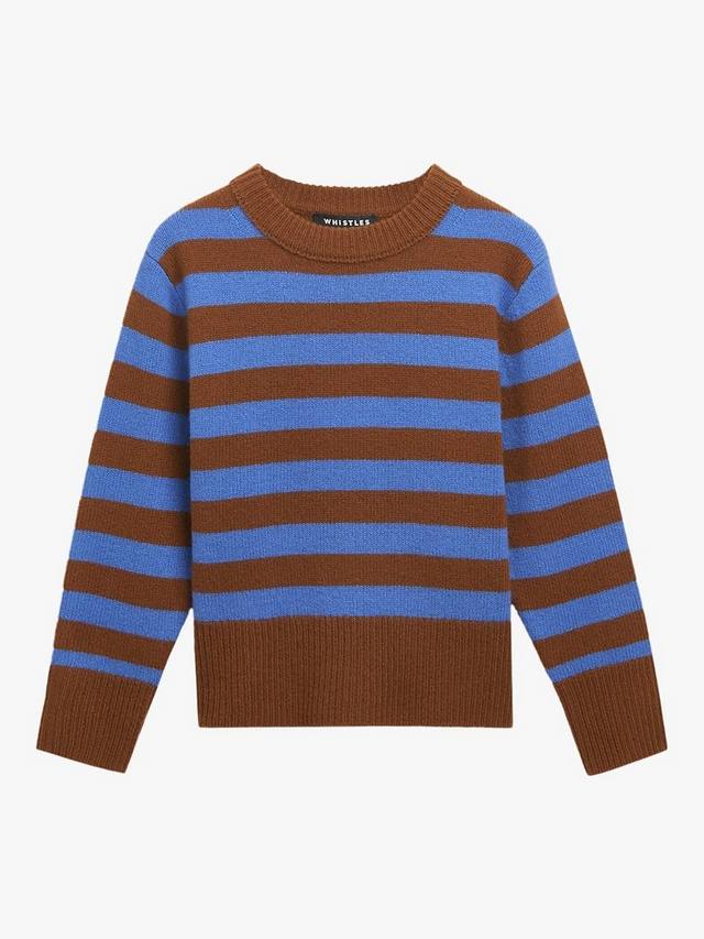 Детский полосатый шерстяной джемпер Whistles, Blue/Multi
Детский полосатый шерстяной джемпер Whistles, Blue/Multi