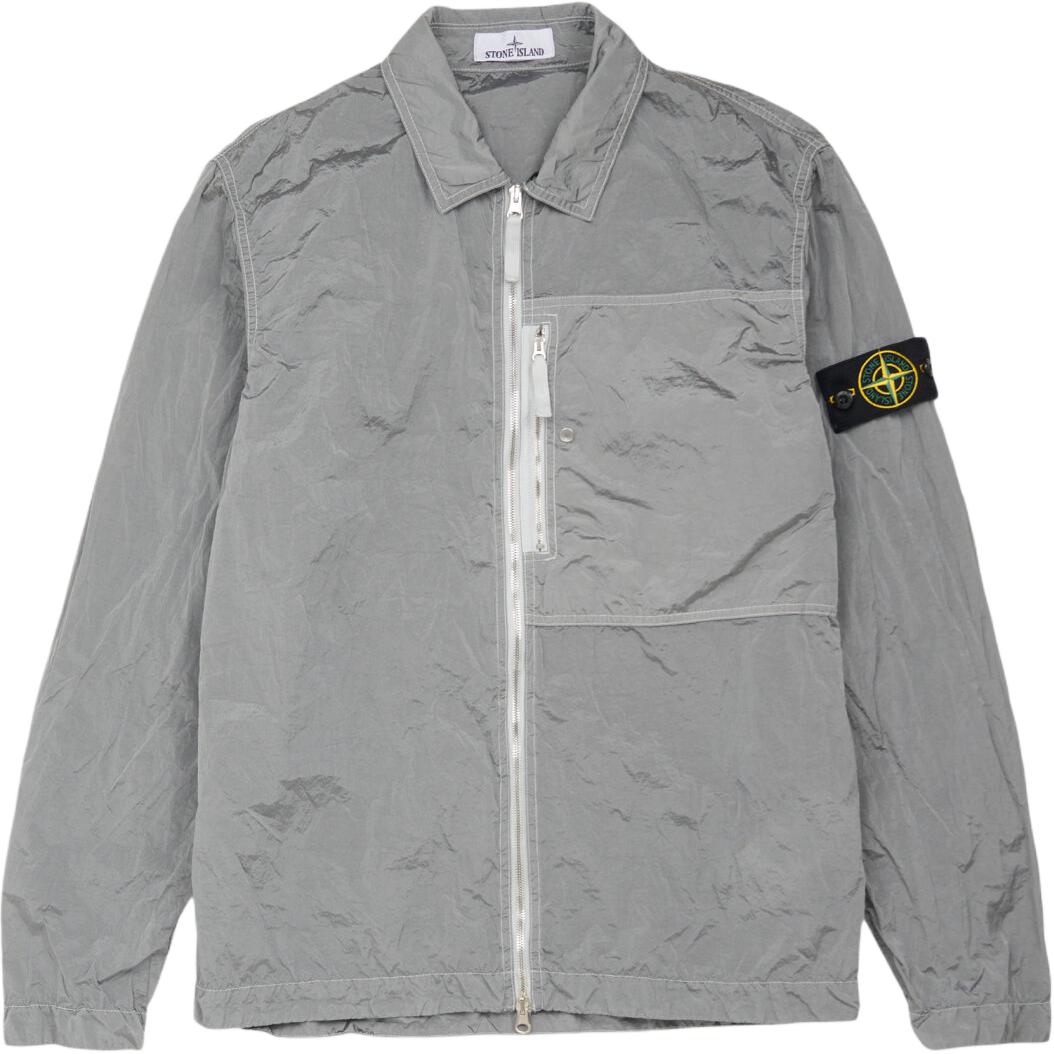 STONE ISLAND Мятка куртка, Silver Gray 
STONE ISLAND Мятка куртка, Silver Gray