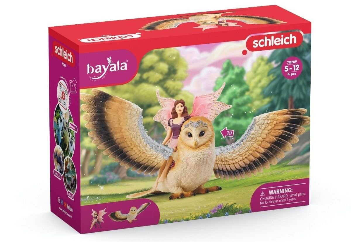 Schleich, статуэтка Фея, летящая на сове, 70789 
Schleich, статуэтка Фея, летящая на сове, 70789