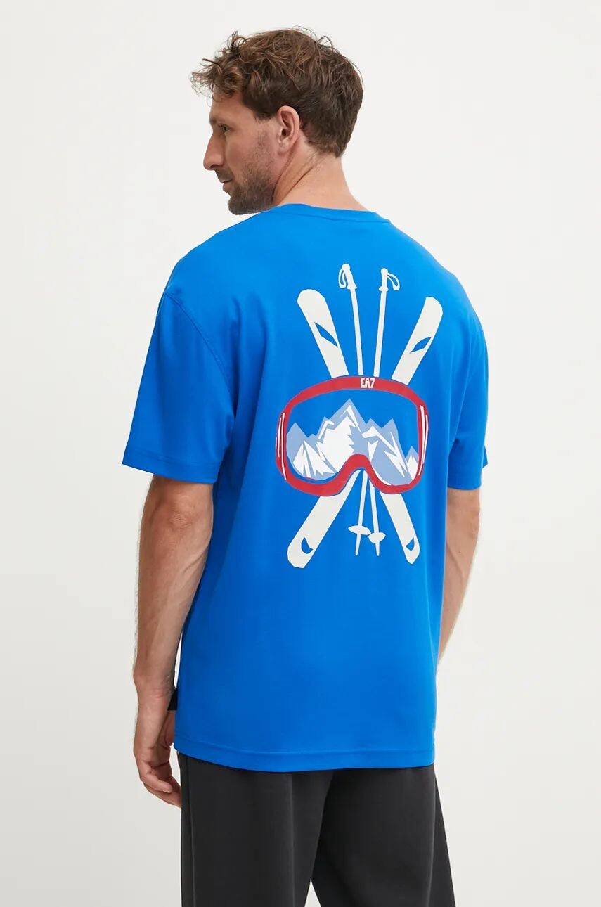 Хлопковая футболка EA7 Emporio Armani, синий
Хлопковая футболка EA7 Emporio Armani, синий