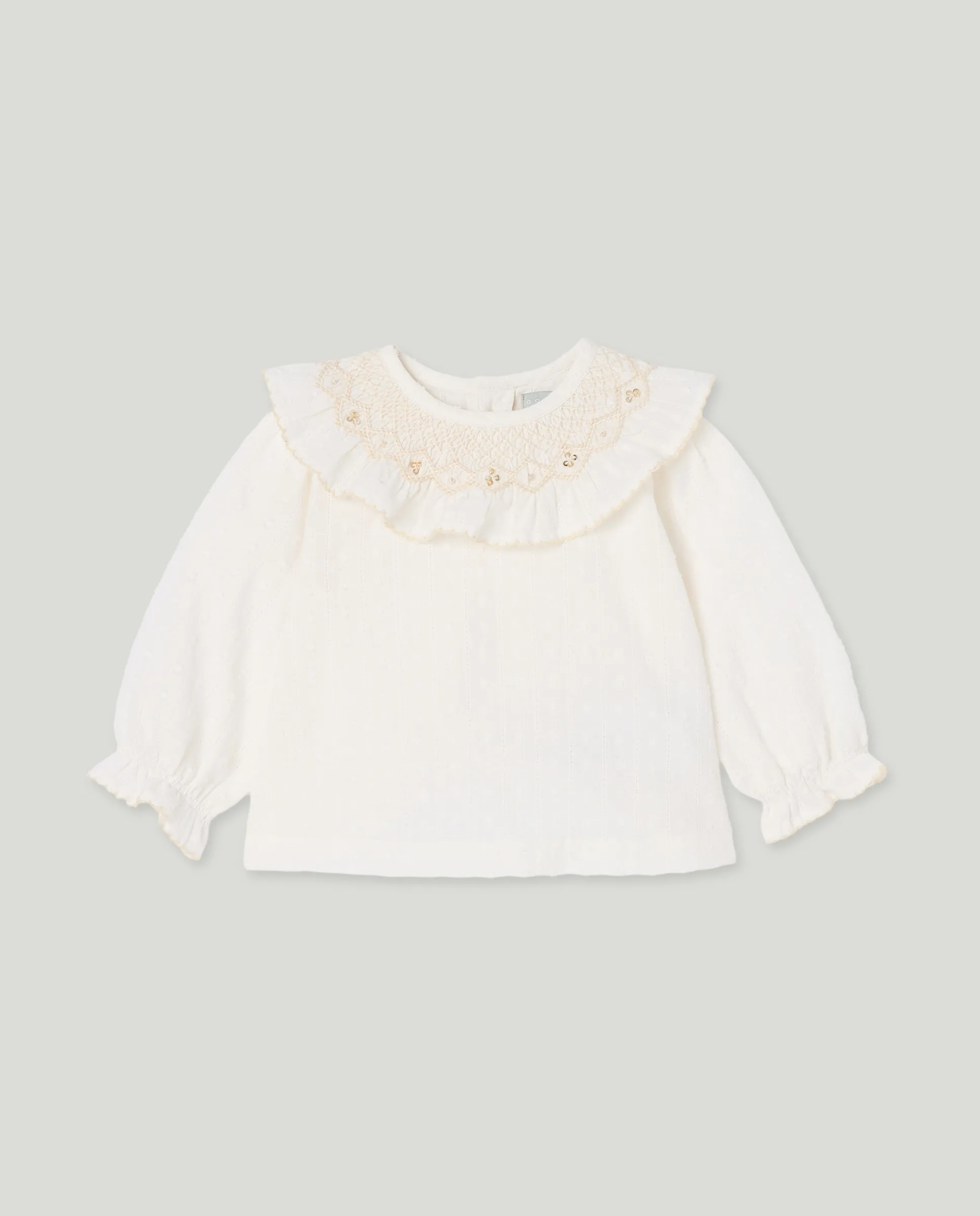 Блузка с длинными рукавами, воротником-рюш и ручной вышивкой в нежных пастельных тонах Coconut El Corte Inglés, белый
Блузка с длинными рукавами, воротником-рюш и ручной вышивкой в нежных пастельных тонах Coconut El Corte Inglés, белый