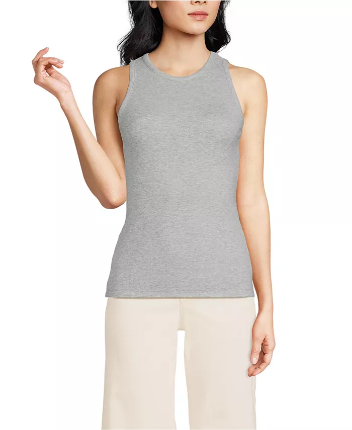 Женский облегающий топ с драпировкой из рубчика Lands' End, серый
Женский облегающий топ с драпировкой из рубчика Lands' End, серый