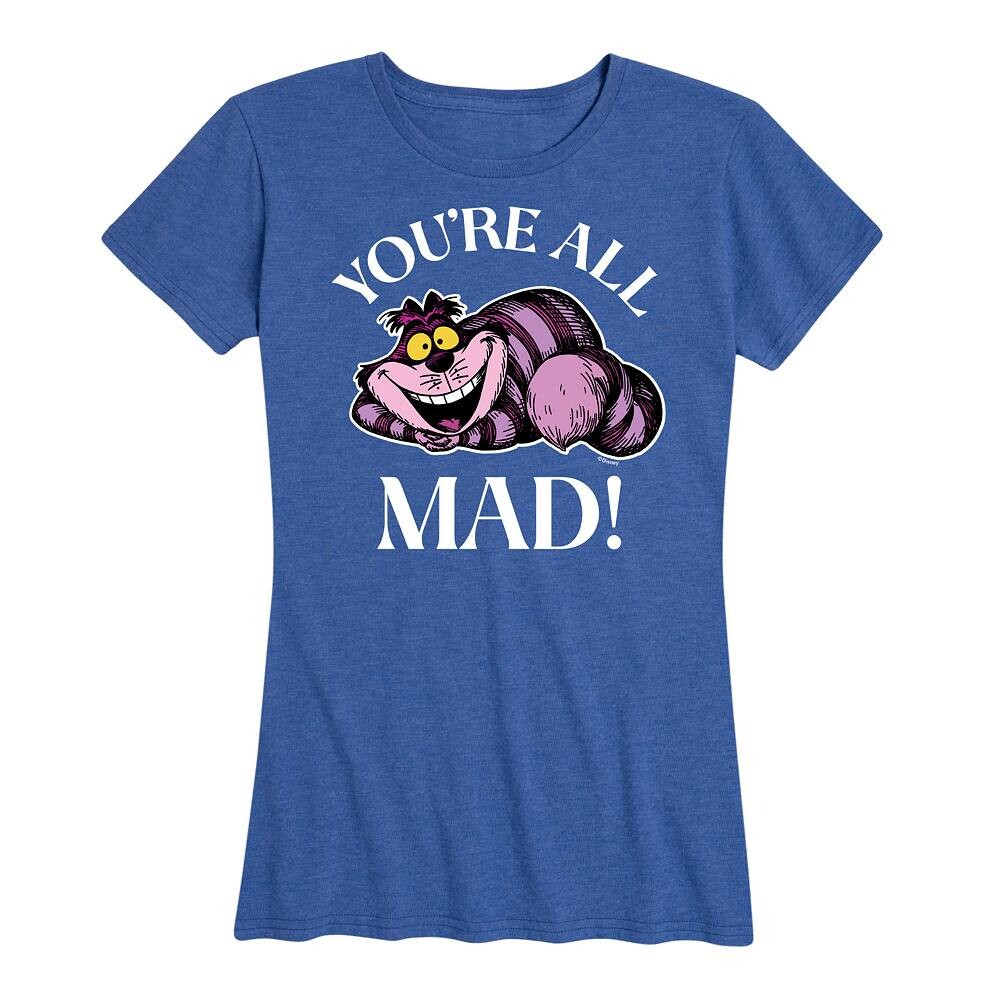 Женская футболка Disney's Alice in Wonderland с рисунком You're All Mad, цвет Heather Royal Blue
Женская футболка Disney's Alice in Wonderland с рисунком You're All Mad, цвет Heather Royal Blue