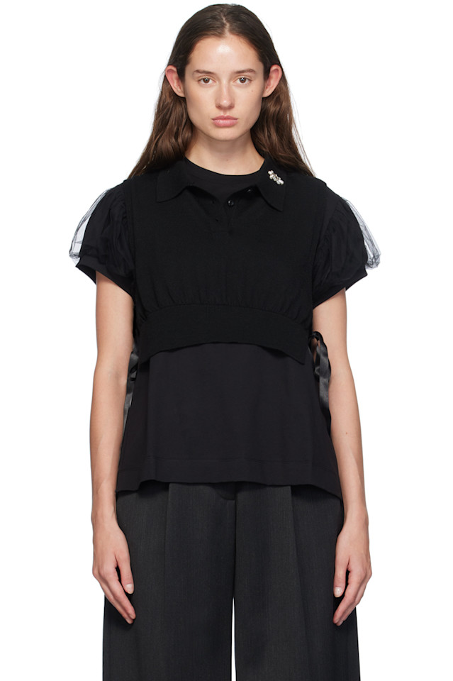 Вязаный жилет с декором Simone Rocha, мультиколор
Вязаный жилет с декором Simone Rocha, мультиколор