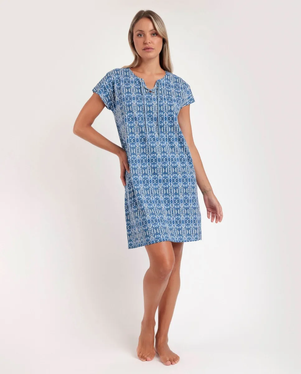 Женская длинная трикотажная ночная рубашка синего цвета Admas, синий
Женская длинная трикотажная ночная рубашка синего цвета Admas, синий