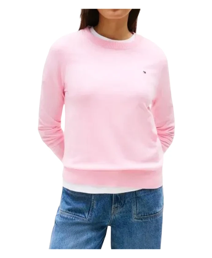 Вязаный свитер из джерси с круглым вырезом Tommy Hilfiger, розовый
Вязаный свитер из джерси с круглым вырезом Tommy Hilfiger, розовый