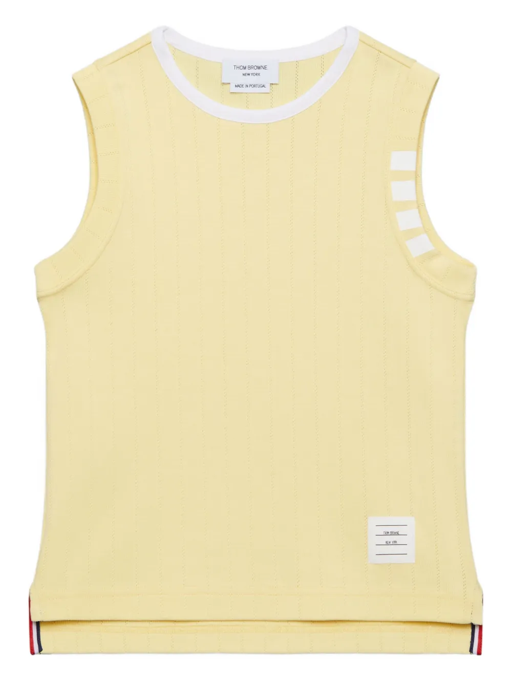 Ажурный топ без рукавов Thom Browne Kids, желтый
Ажурный топ без рукавов Thom Browne Kids, желтый
