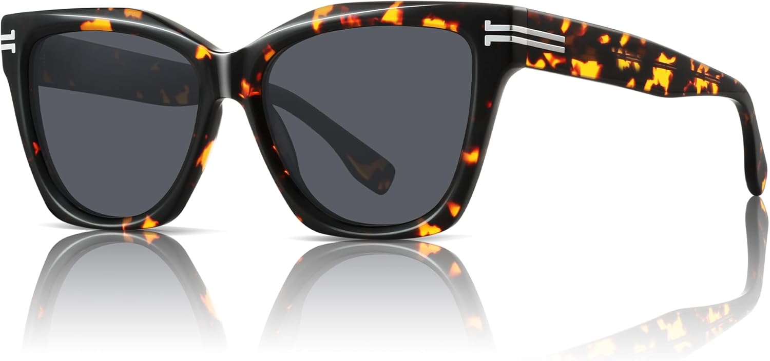 Поляризованные квадратные солнцезащитные очки для женщин, солнцезащитные очки из ацетата с защитой от УФ-излучения UV400, модные солнцезащитные очки Foliful, A01-tortoise/Gray Lens
Поляризованные квадратные солнцезащитные очки для женщин, солнцезащитные очки из ацетата с защитой от УФ-излучения UV400, модные солнцезащитные очки Foliful, A01-tortoise/Gray Lens