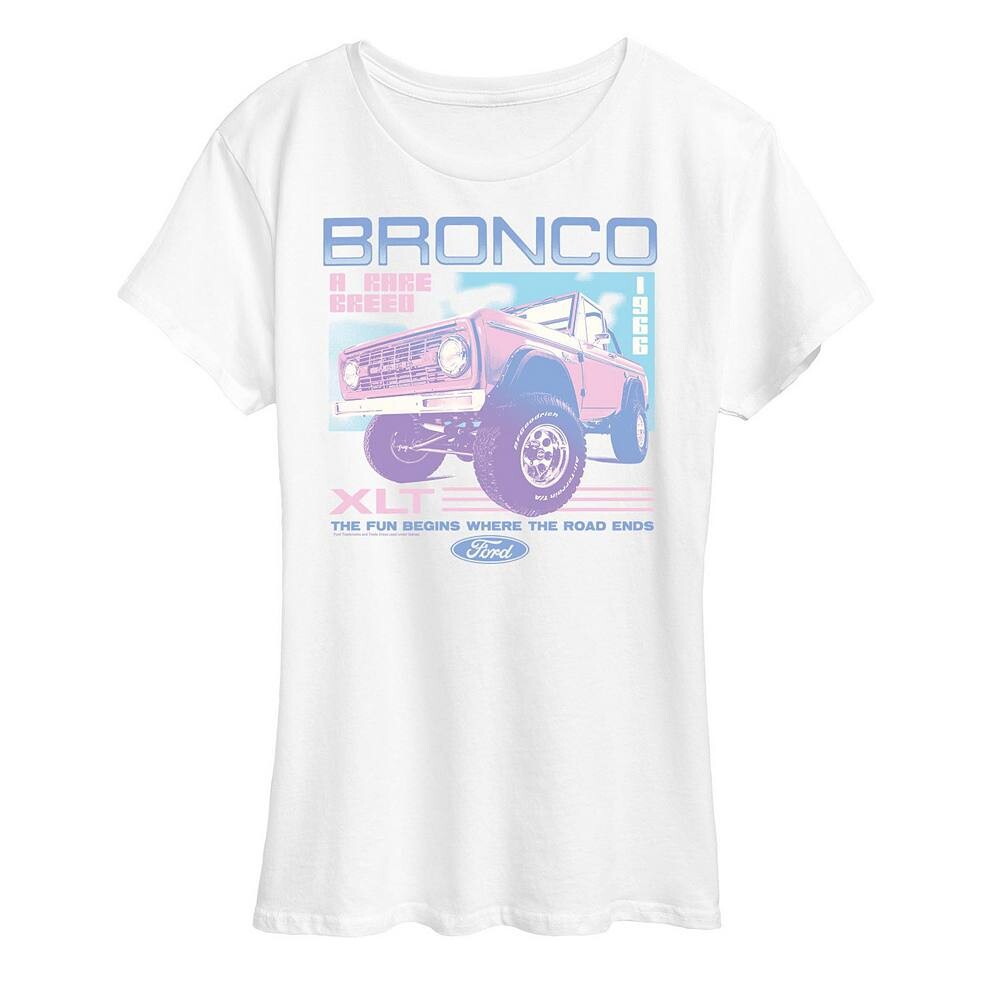 Женская футболка Ford Pastel Bronco с рисунком Licensed Character, белый
Женская футболка Ford Pastel Bronco с рисунком Licensed Character, белый