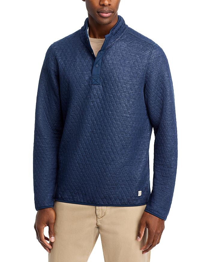 Стеганый пуловер Marine Layer Corbet, синий 
Стеганый пуловер Marine Layer Corbet, синий