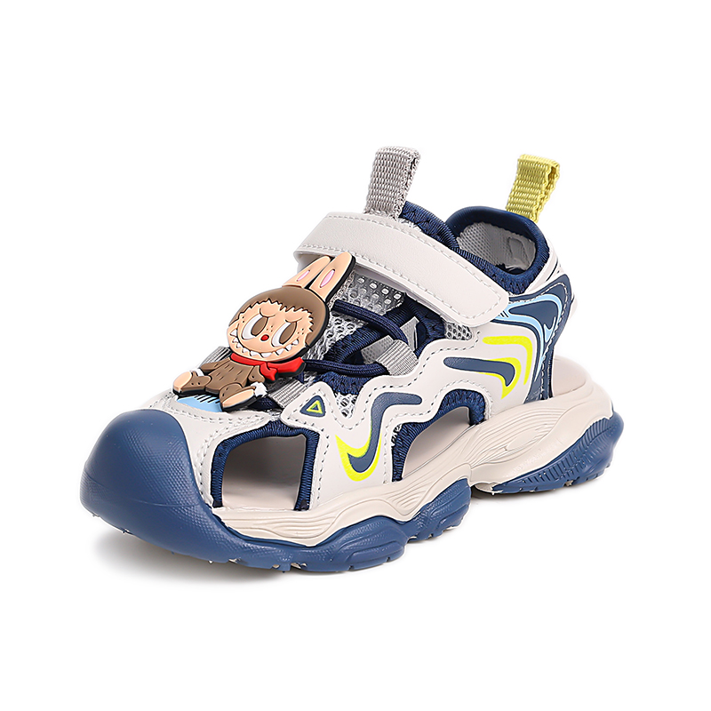 Дышащие и нескользящие детские сандалии RHOBESAM, синий 
Дышащие и нескользящие детские сандалии RHOBESAM, синий