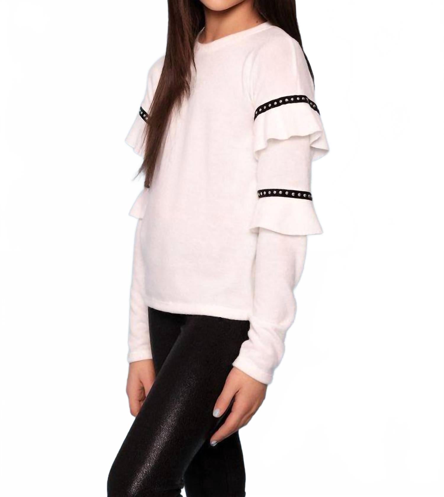 Белый свитер с отделкой Mia, белый
Белый свитер с отделкой Mia, белый