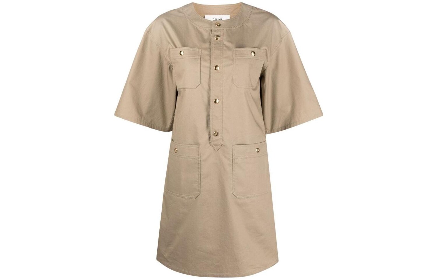 Платье женское Celine с короткими рукавами, бежевый 
Платье женское Celine с короткими рукавами, бежевый