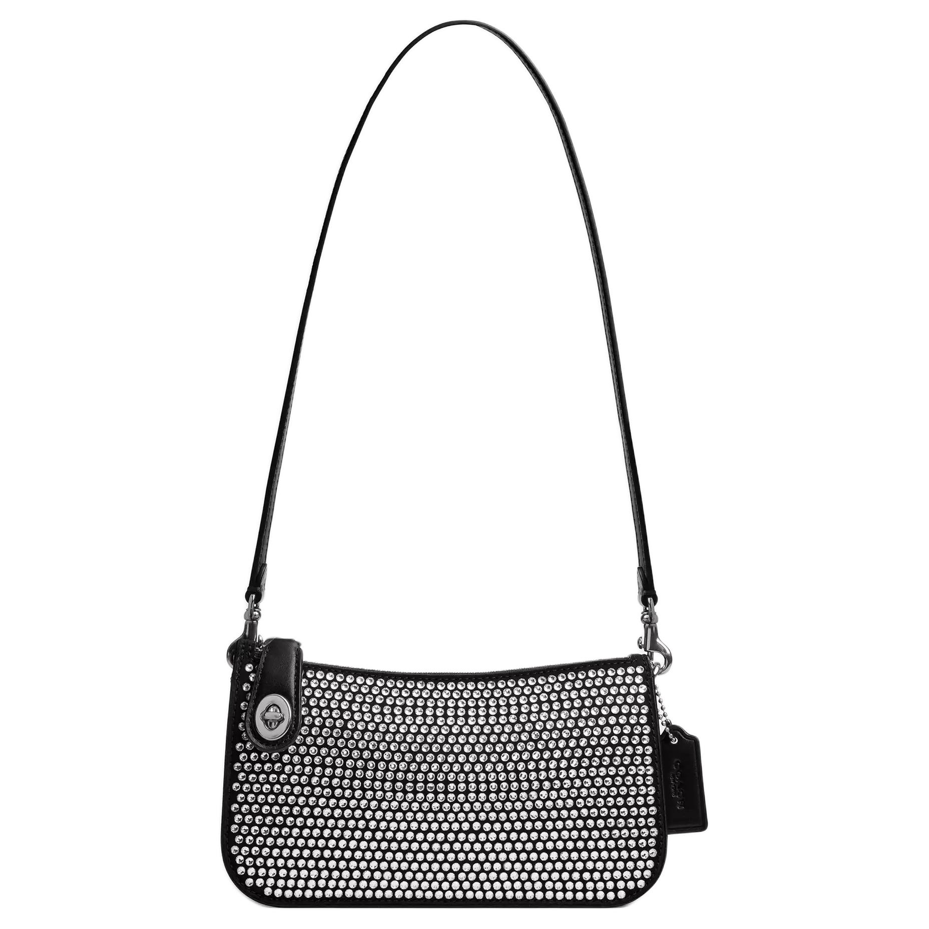 Сумка через плечо из телячьей кожи Penn, маленькая женская серебристо-черная COACH
Сумка через плечо из телячьей кожи Penn, маленькая женская серебристо-черная COACH