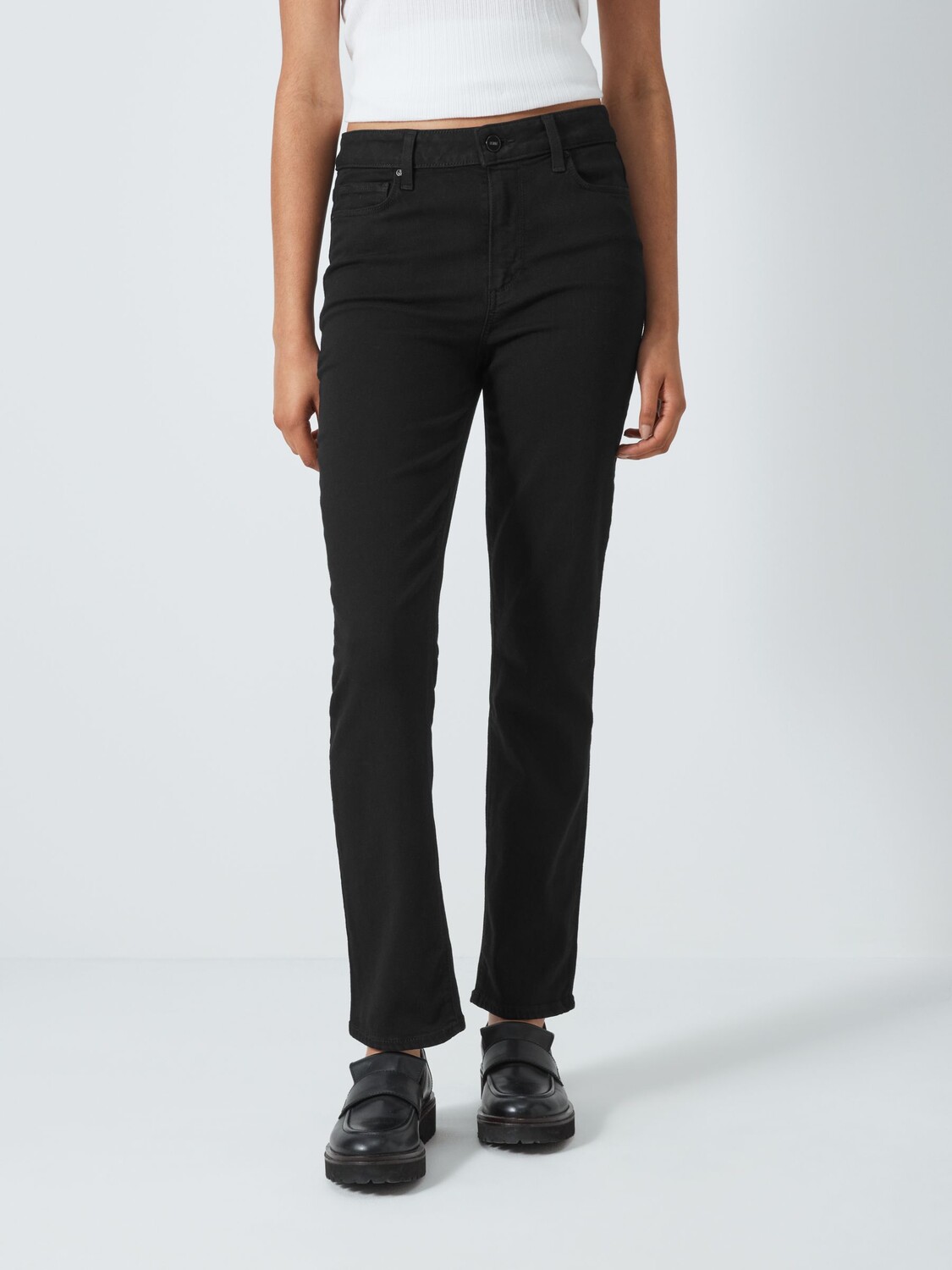 Джинсы прямого кроя с высокой посадкой PAIGE Cindy, черные
Джинсы прямого кроя с высокой посадкой PAIGE Cindy, черные