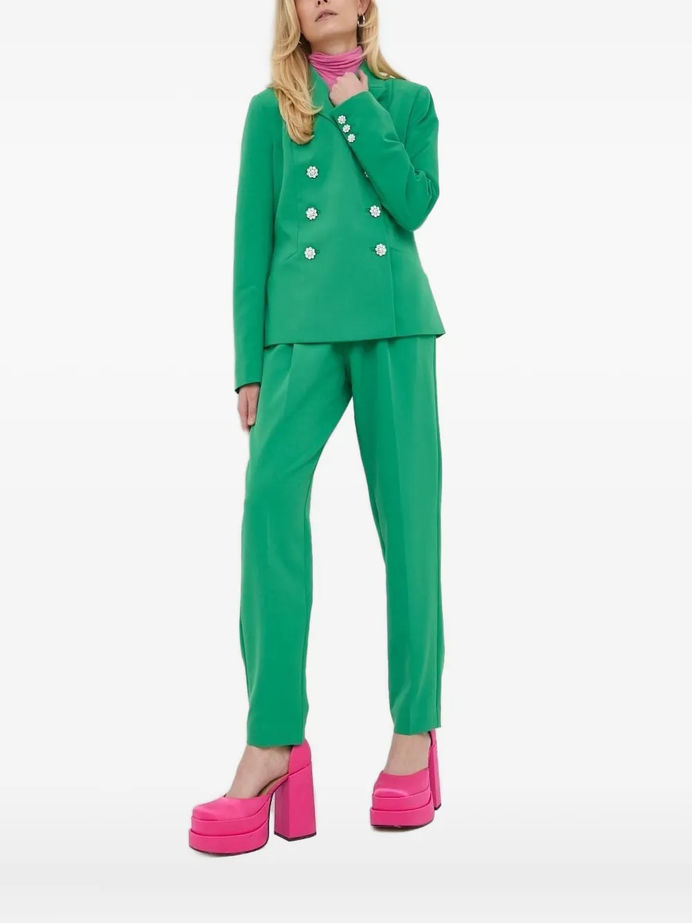 Двубортный блейзер, украшенный кристаллами Custommade, зеленый
Двубортный блейзер, украшенный кристаллами Custommade, зеленый