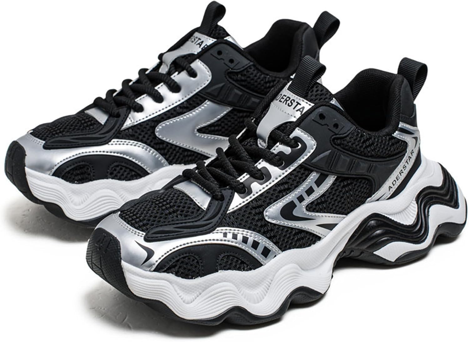 Мужские кроссовки Floette серебристо-черные, модные, стиль «папа-шуз», для ходьбы, повседневные, трендовые, массивная платформа
Мужские кроссовки Floette серебристо-черные, модные, стиль «папа-шуз», для ходьбы, повседневные, трендовые, массивная платформа