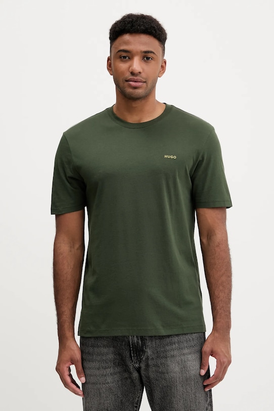 Хлопковая футболка Hugo, зеленый
Хлопковая футболка Hugo, зеленый
