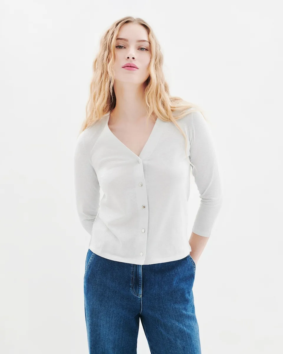 Женский кардиган с длинным рукавом и V-образным вырезом Caroll, белый
Женский кардиган с длинным рукавом и V-образным вырезом Caroll, белый