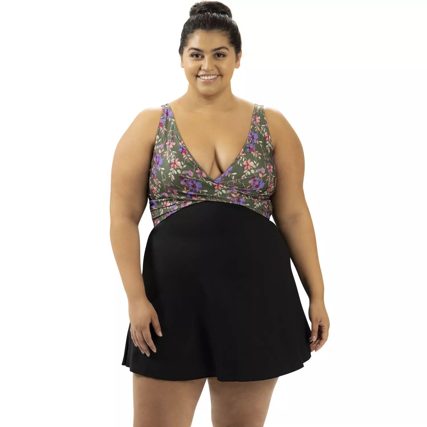 Женское цельное платье для плавания с v-образным вырезом и запахом спереди Dolfin
Женское цельное платье для плавания с v-образным вырезом и запахом спереди Dolfin