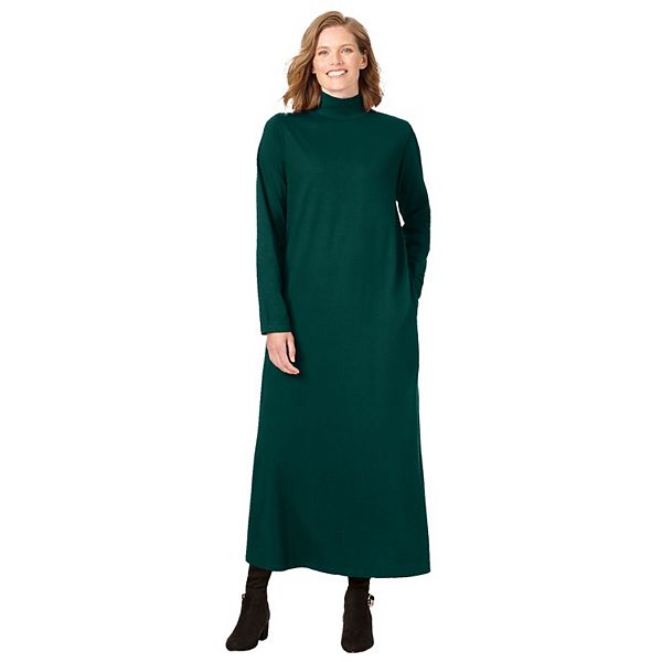 Платье Plus size с воротником-стойкой Woman Within, Emerald Green
Платье Plus size с воротником-стойкой Woman Within, Emerald Green