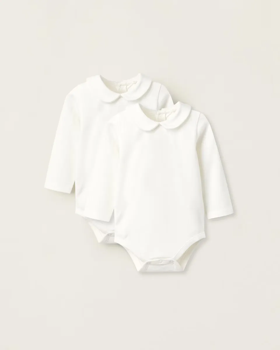 Упаковка из 2 боди для девочек с воротником-стойкой и кнопками Zippy, белый
Упаковка из 2 боди для девочек с воротником-стойкой и кнопками Zippy, белый