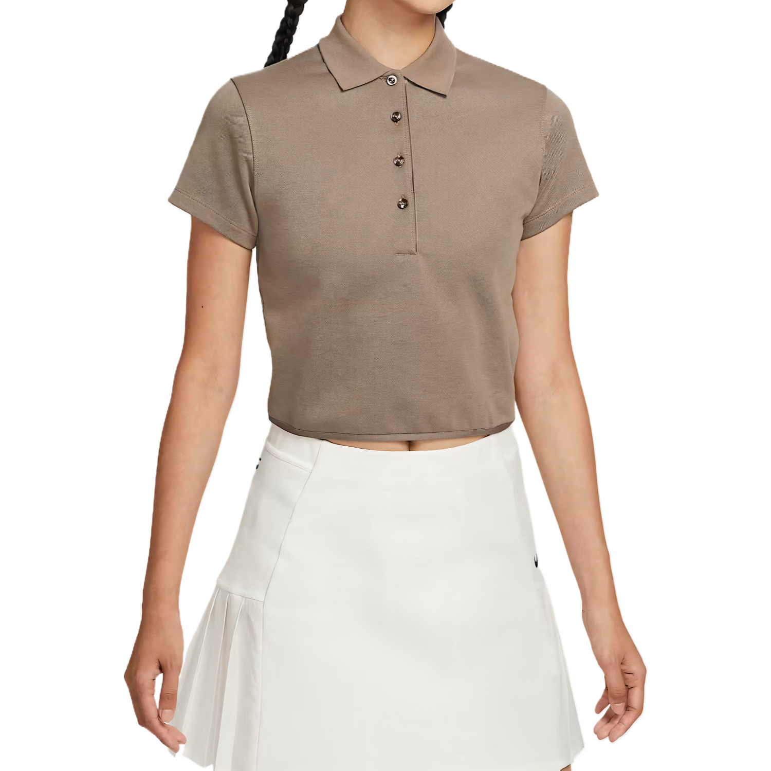 Женская одежда для гольфа Nike, коричневый/белый
Женская одежда для гольфа Nike, коричневый/белый