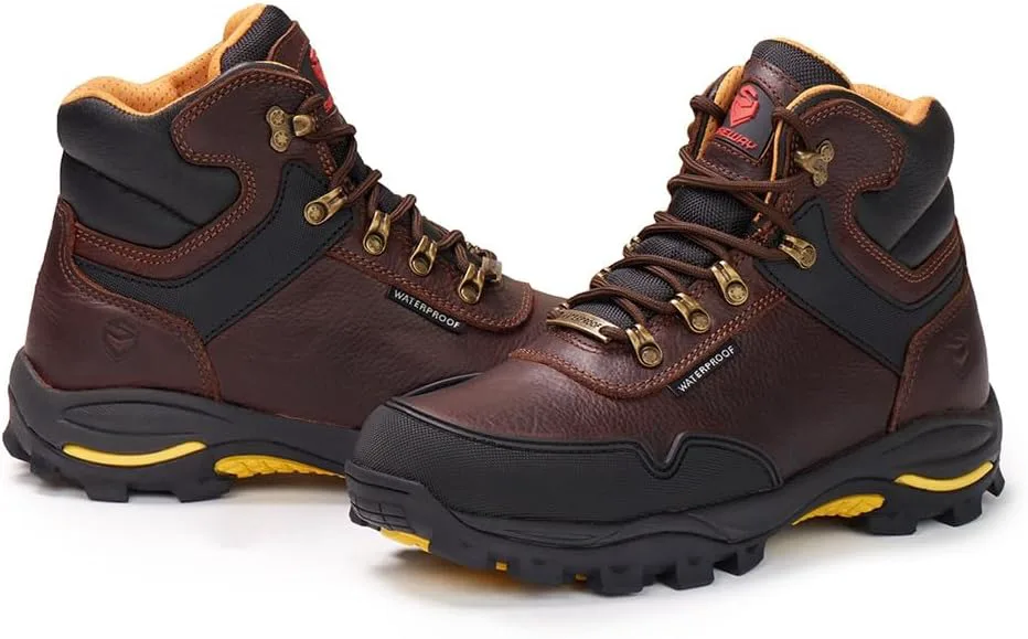 Мужские рабочие ботинки SUREWAY с мягким/стальным носком 6", водонепроницаемые, из кожи, на шнуровке, маслостойкая/противоскользящая подошва двойной плотности, удобная, для строительных и промышленных работ, защитные ботинки для мужчин, темно-ко...
Мужские рабочие ботинки SUREWAY с мягким/стальным носком 6", водонепроницаемые, из кожи, на шнуровке, маслостойкая/противоскользящая подошва двойной плотности, удобная, для строительных и промышленных работ, защитные ботинки для мужчин, темно-ко...